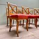 Suite Of Six Chairs In Cherrywood Cross Backrest Restoration Style 20th Century