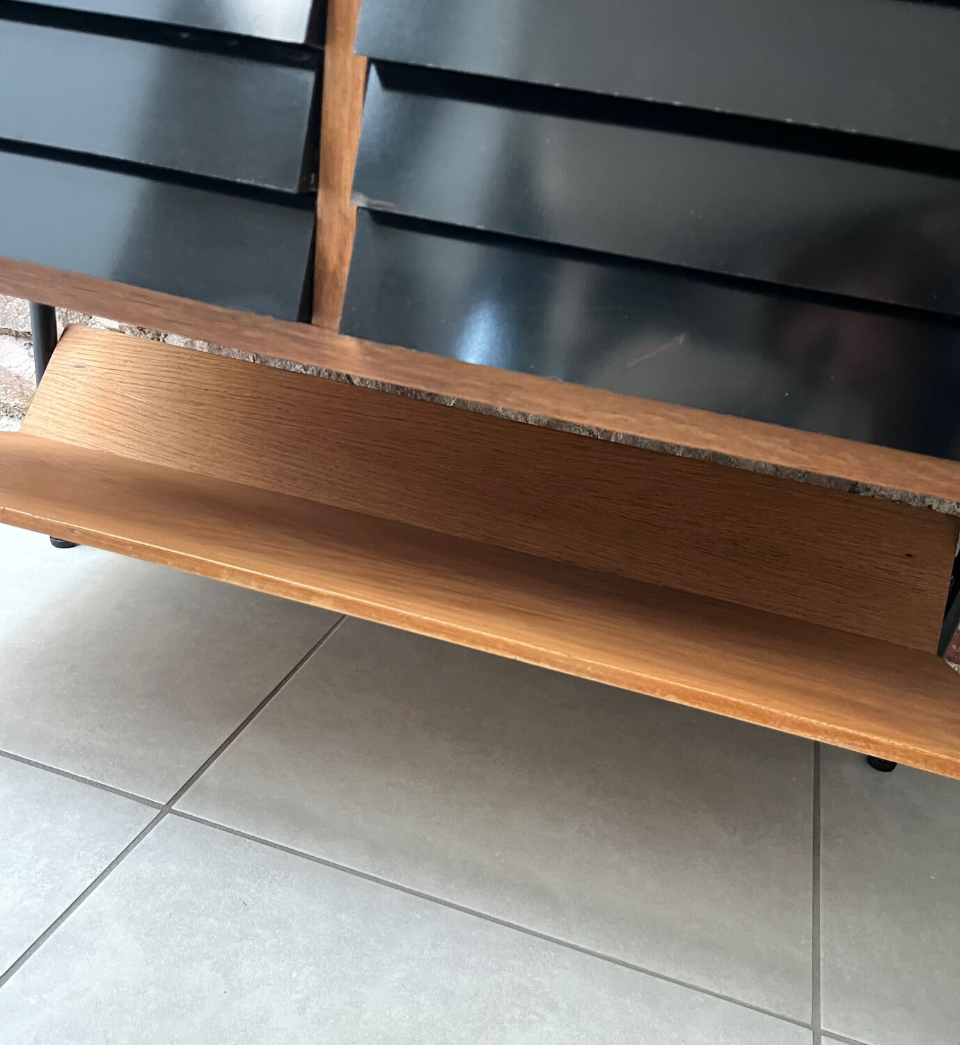 Vinyl storage furniture Manufrance from the 1960s