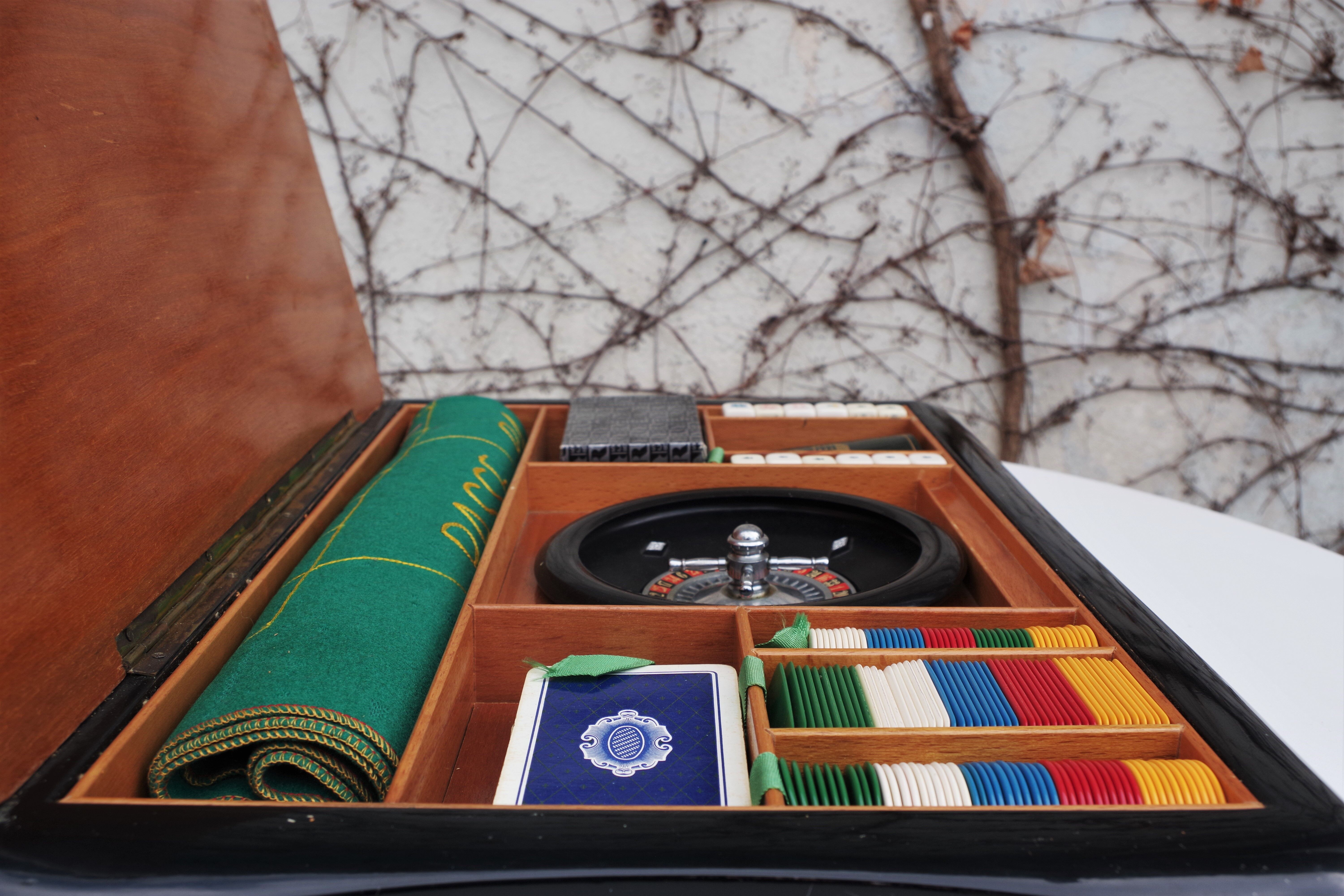 Boîte de Jeu avec Roulette Représentant la Ville de Venise, 1960s