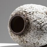 Stoneware vase with cracked decoration, louis-auguste dage, 1940s