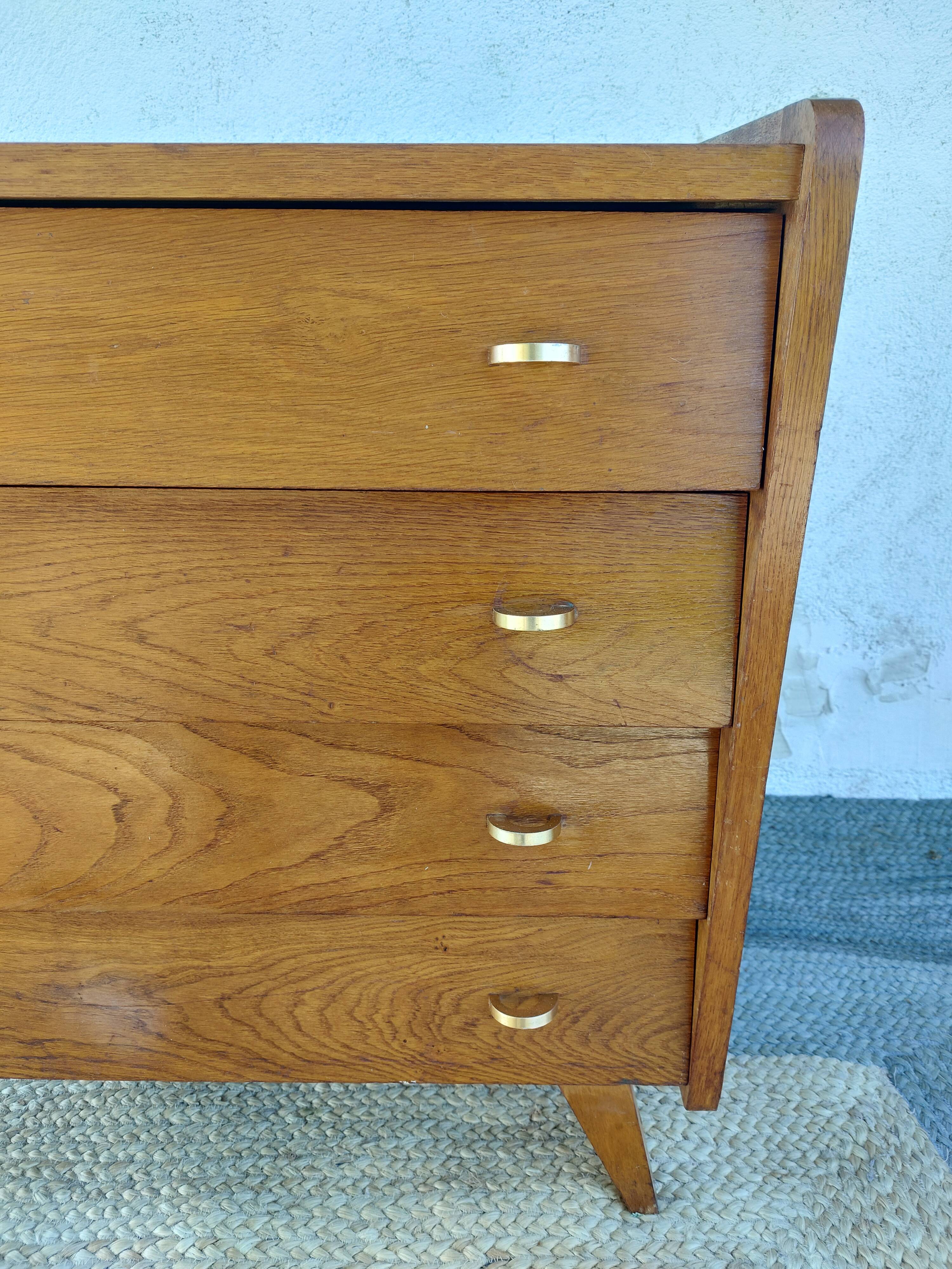 chest of drawers with compass feet, 1960s-1970s