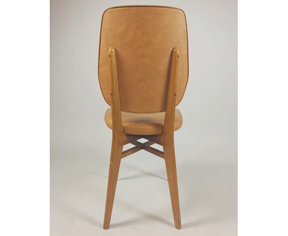 Cognac Skai Leather Dining Chairs Selency, Cognac Dining Chairs Canada