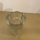 Art Deco cut crystal vase