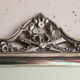 Small antique table mirror in Louis XVI style, silver-plated metal.