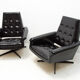 Pair of leather swivel armchairs from UP Zavody, 1970´s