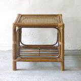 Rattan side table