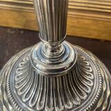 Pair of silver-plated bronze candlesticks from the early 20th century