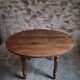 French antique round dining table in walnut, circa 1880–1900.