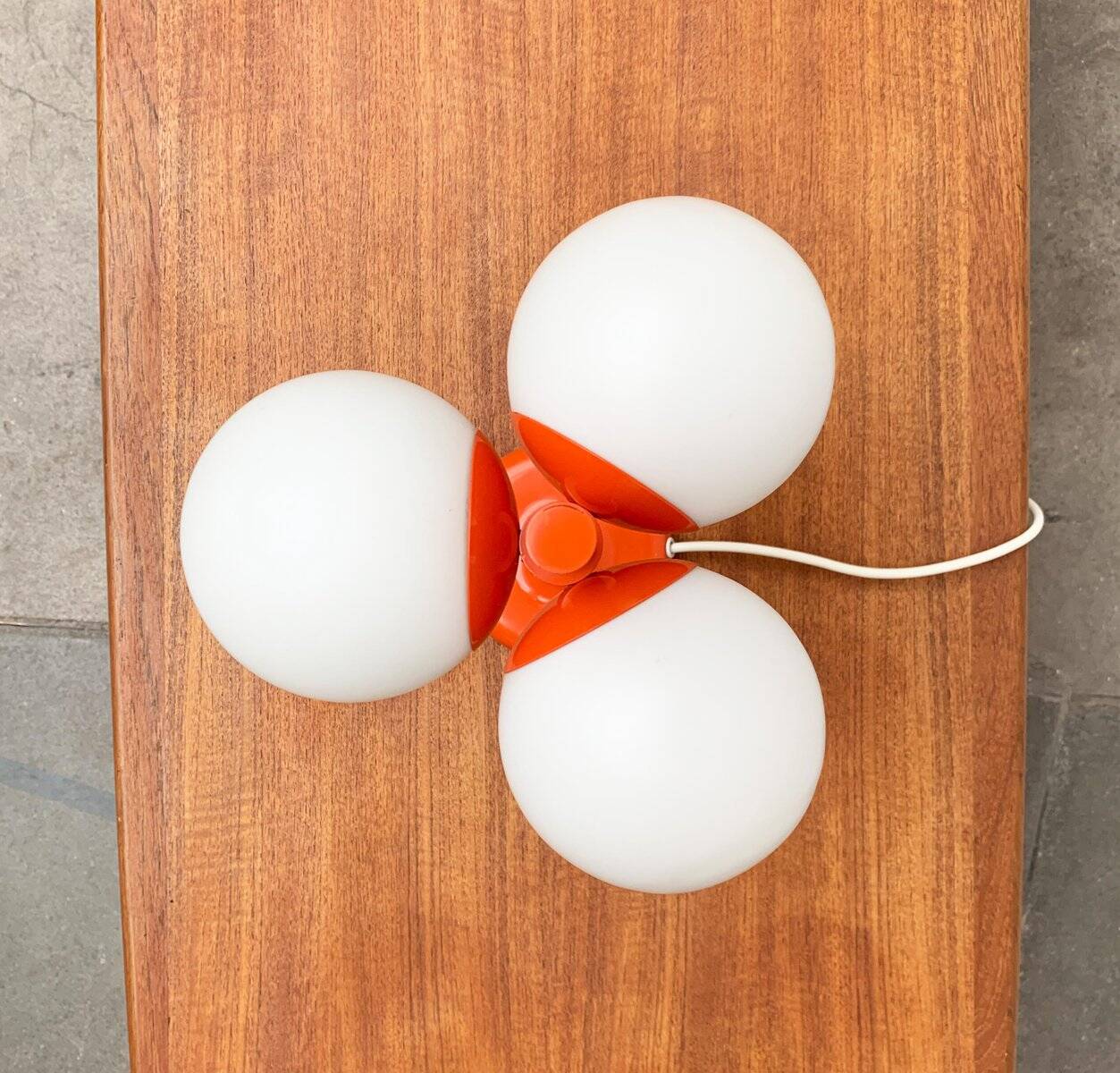 German table lamp from the mid-century space age by Kaiser Idell / Kaiser Leuchten.