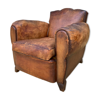 1930 leather club armchair