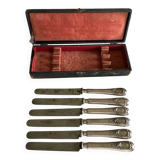 Box of 6 Boulenger knives. Antique. Monogrammed LM.