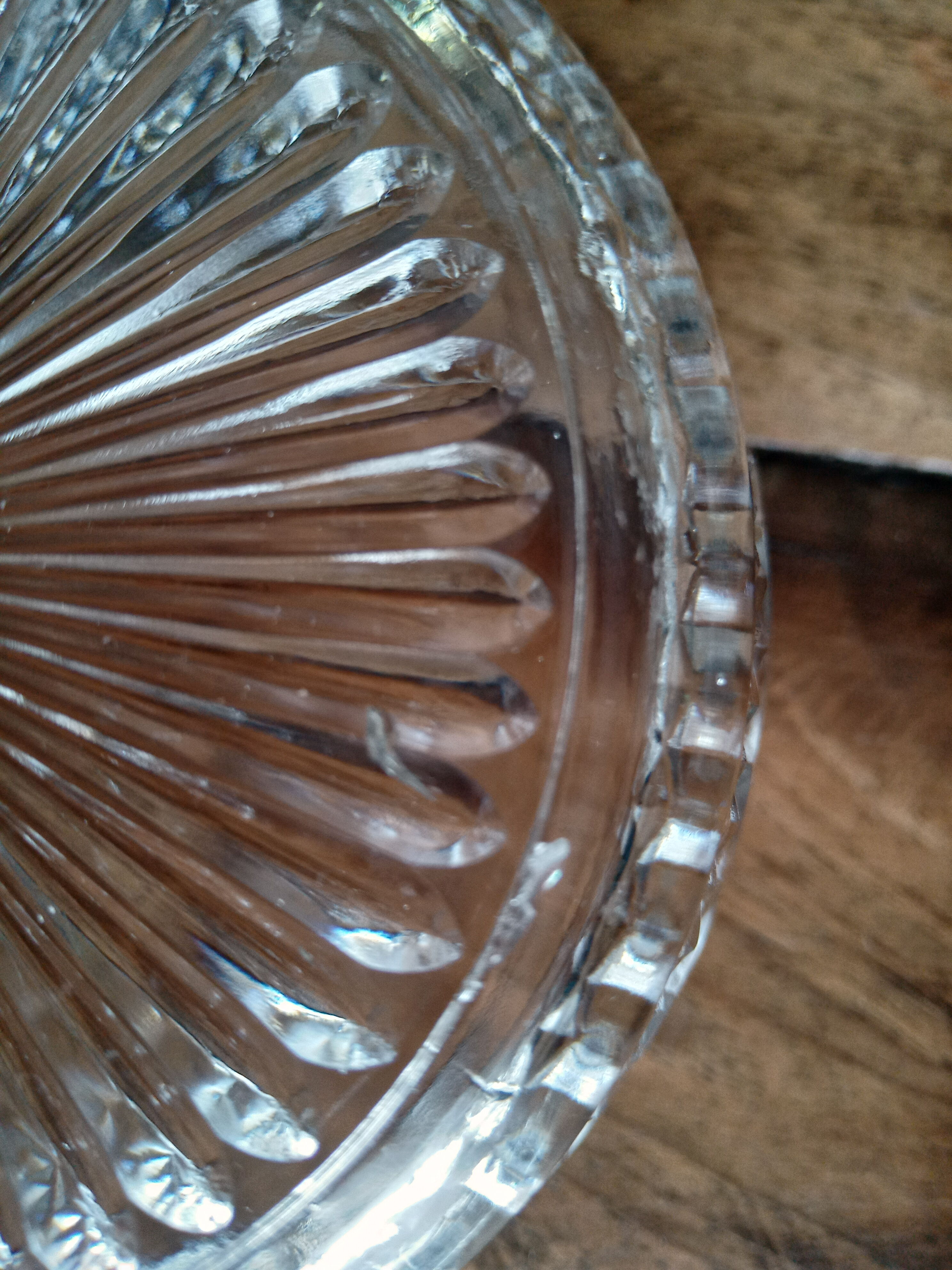 Dessert or vintage fruit salad service 7 pieces molded glass