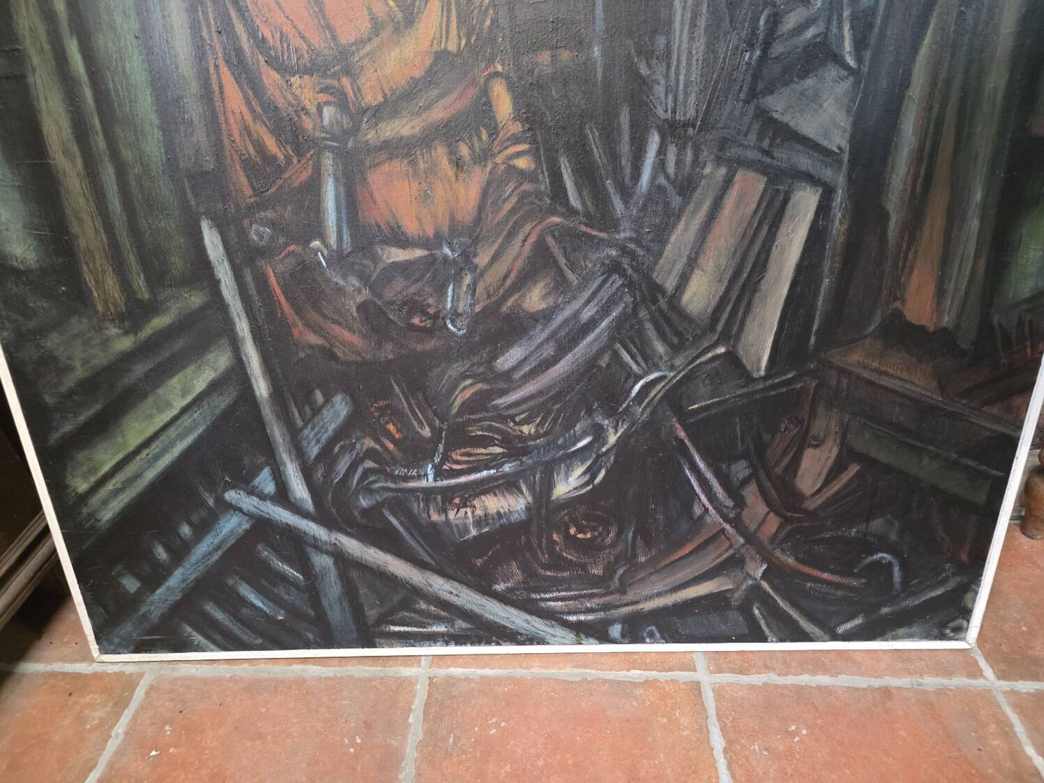 Tableau huile sur toile des années 50/70