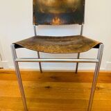 Chaise boucle et lacet en cuir Se06 par Martin Visser pour 'T Spectrum