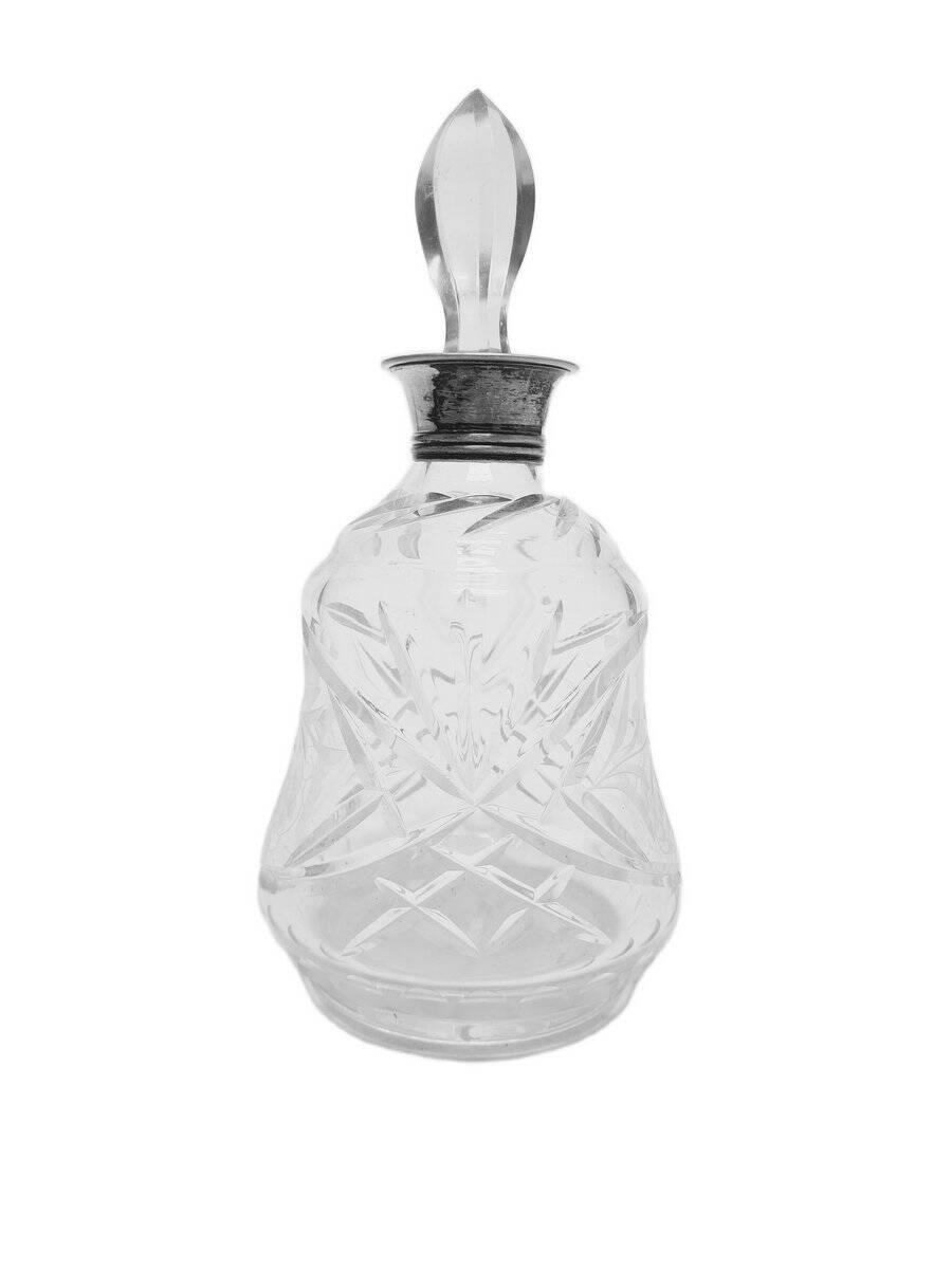 Art Deco crystal silver carafe, Denmark, 1930s