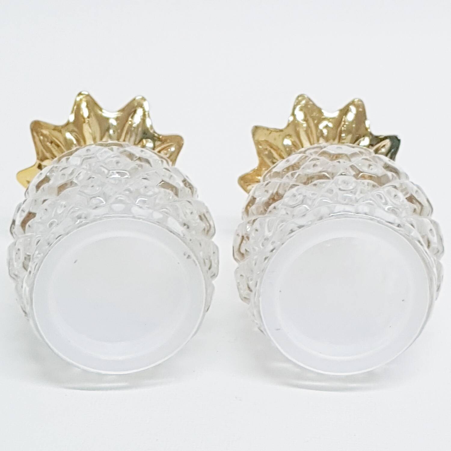 Glass pineapple salt & pepper shakers