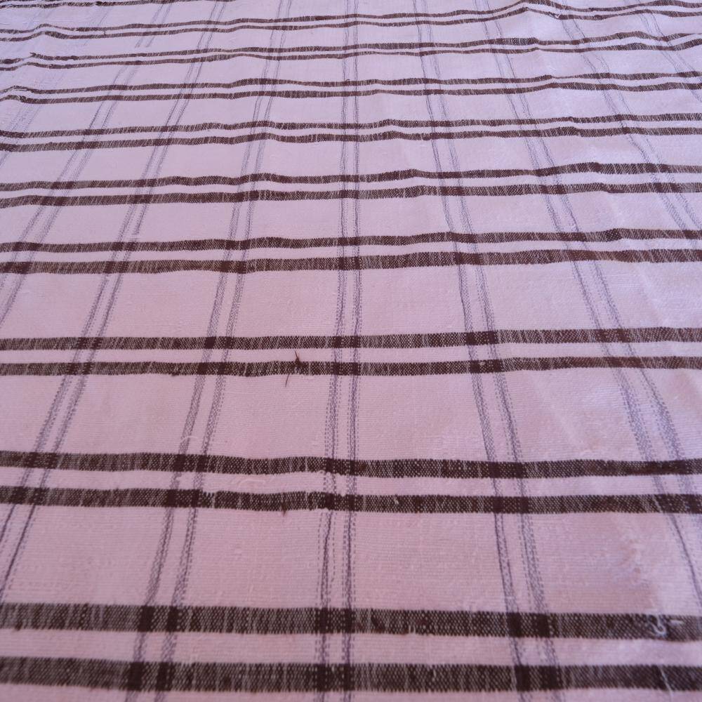 Nappe à carreaux blanche et noir du maroc - 193 x 339 cm