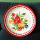 Vintage tray in enamelled sheet metal