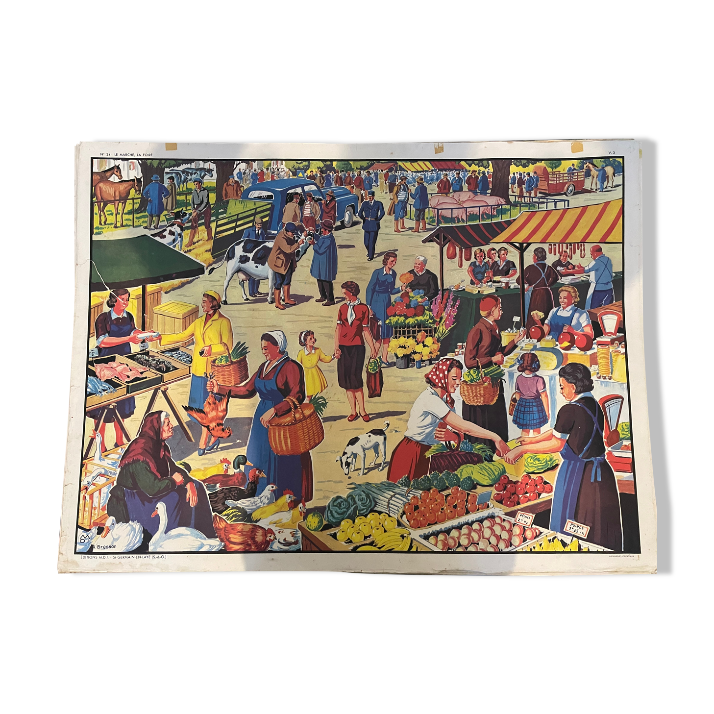 Vintage mdi school poster "the market, the fair