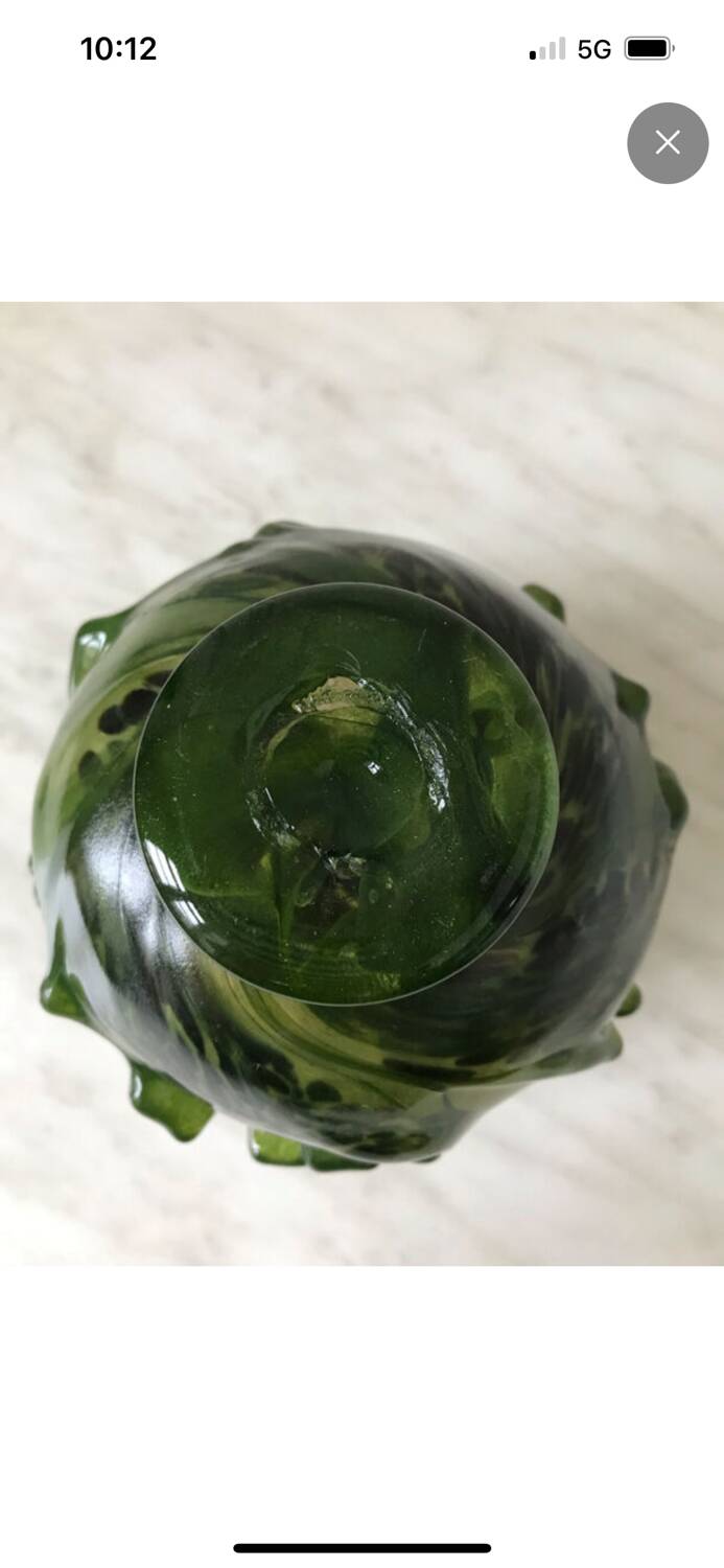 Patrick Lepage blown glass candle holder