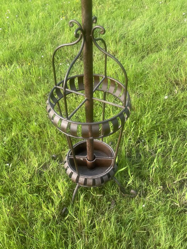 Porte manteau dit méduse, porte canne parapluie, Perroquet de bistrot fer et bois