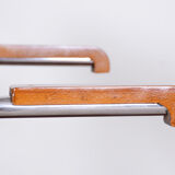 Chaise pliante Bauhaus restaurée, contreplaqué de hêtre, polonais relancé, Tchéquie, années 1930