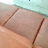Brazilian brutalist leather sofa