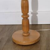 Scandinavian wooden floor lamp turned 1960