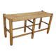 1950s straw bench