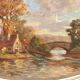 Huile sur panneau art déco