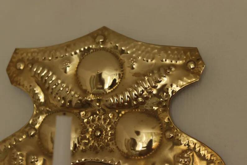 Baroque Style Mid-Century Brass Swedish Sconces