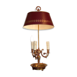 3 Empire-style fire lamp. In gilded bronze, metallic lampshade. Perfect condition.