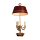 3 Empire-style fire lamp. In gilded bronze, metallic lampshade. Perfect condition.