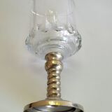 Series of six crystal wine glass with tin foot 9'° 160 ml