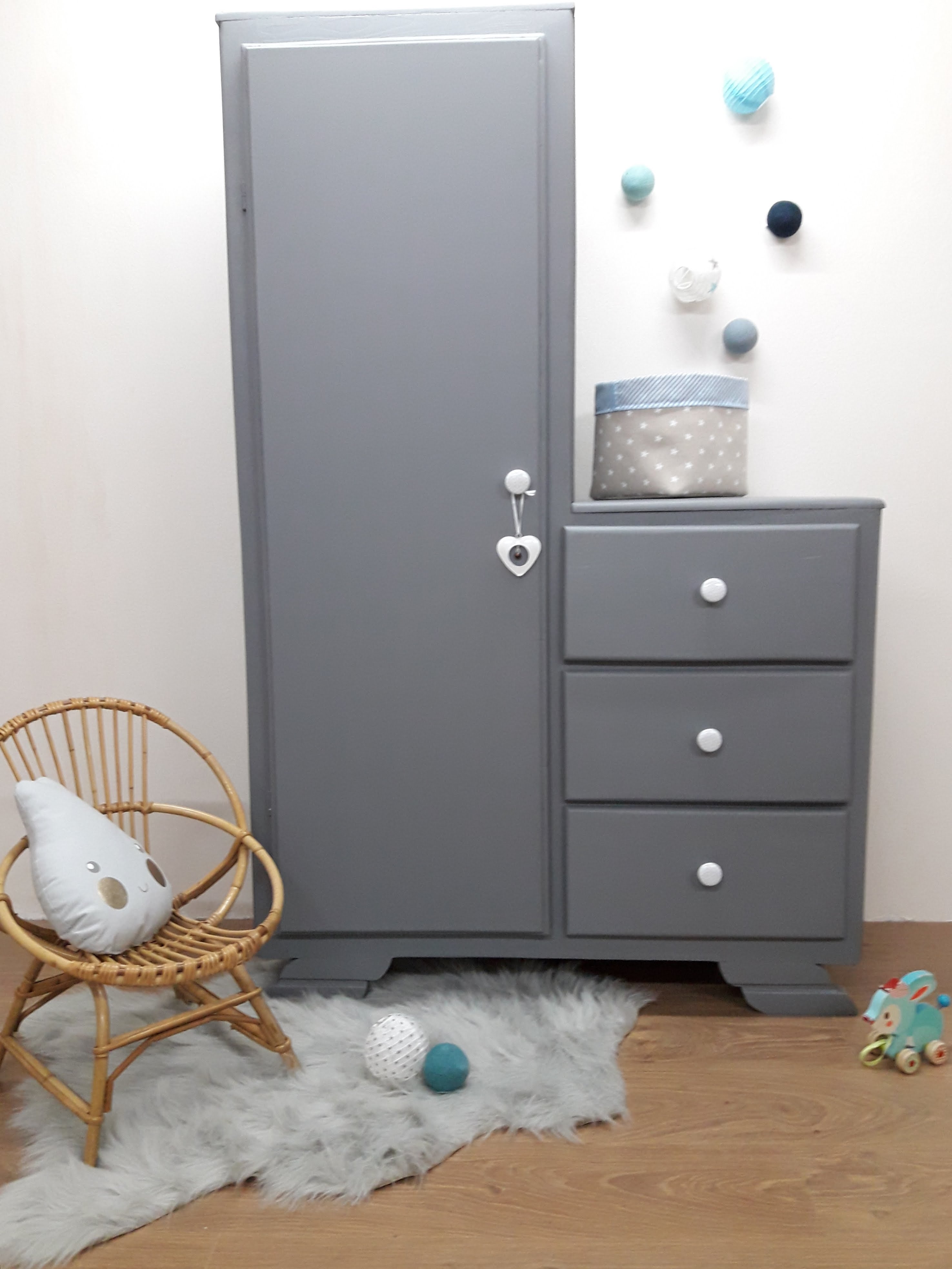 Vintage asymmetrical wardrobe