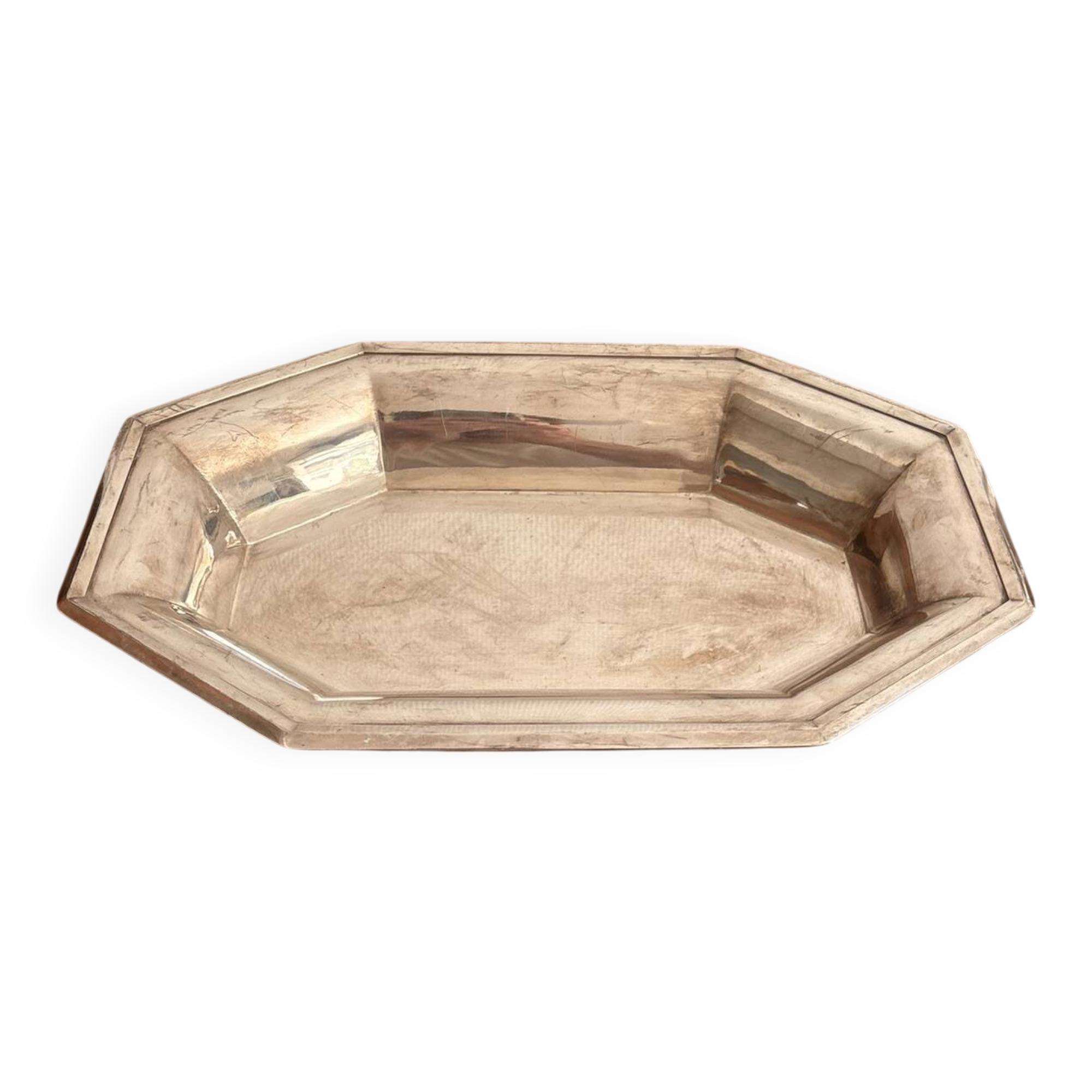 Silver Metal Fruit Bread Basket Christofle Gallia