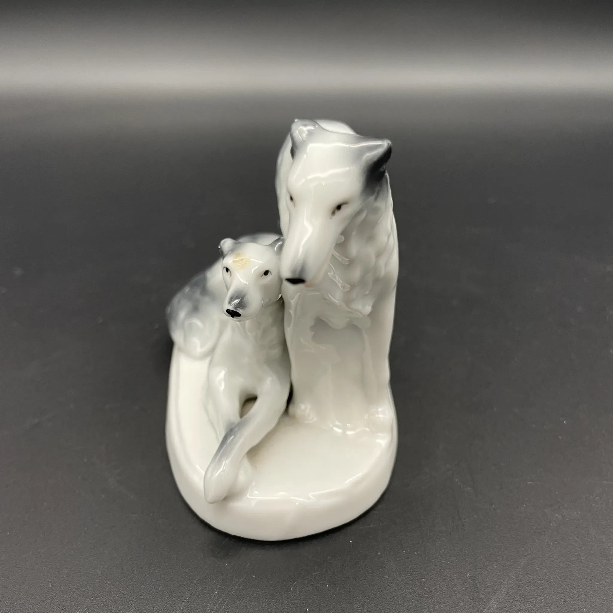Two porcelain Borzois – Carl Scheidig, Germany – 1906–1