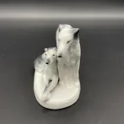 Two porcelain Borzois – Carl Scheidig, Germany – 1906–1