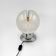 Italian Glass Lamp with Orange Details and Chrome Base, 1970s