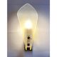 Elegant Contemporary Italian Sanded Leaf Murano Glass Wall Sconce Set