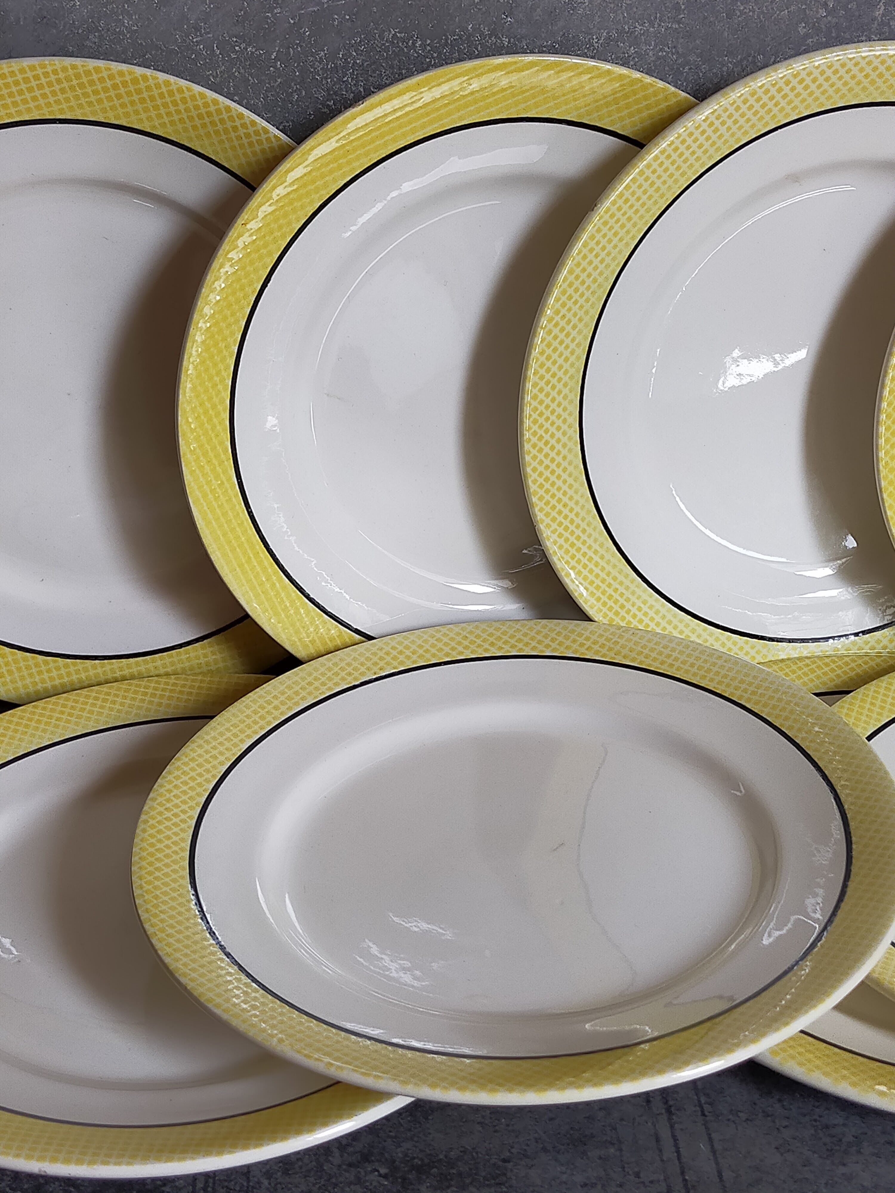 Eight dessert plates from Salins service "Menton" 50s