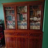 Large glazed bookcase classic English style mahogany