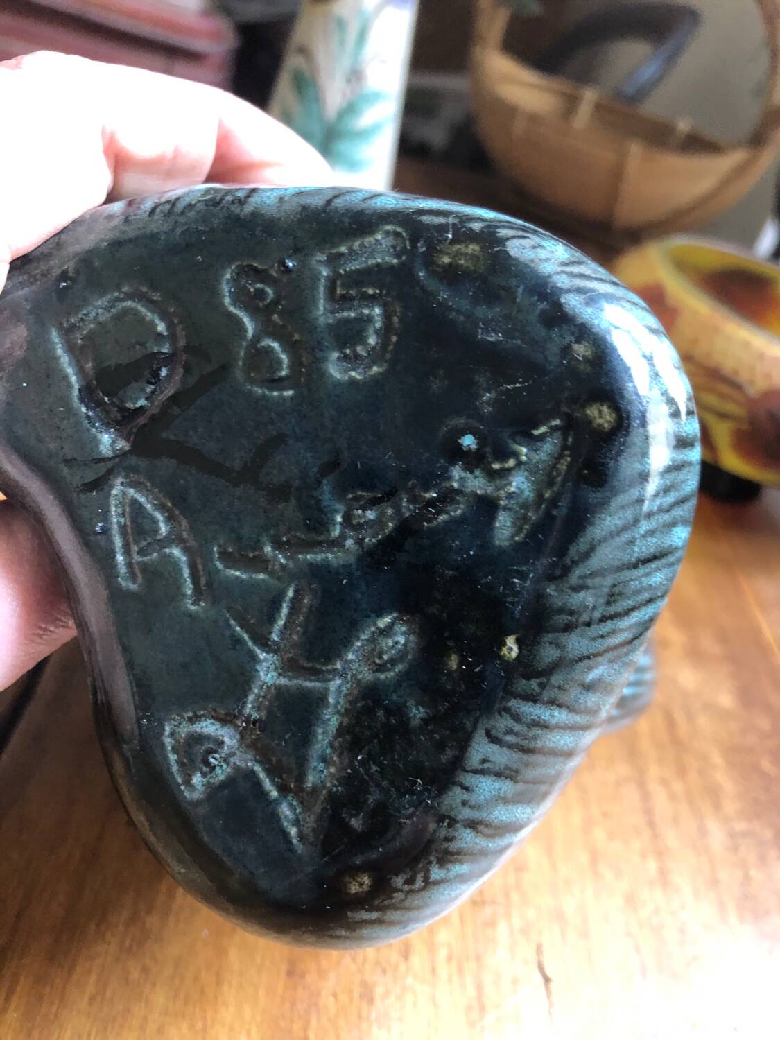 Vintage storm candle holders signed