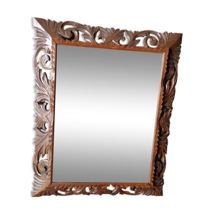 Miroir en bois sculpté