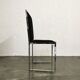 Chaise Italienne en chrome et loupe d'orme 1970