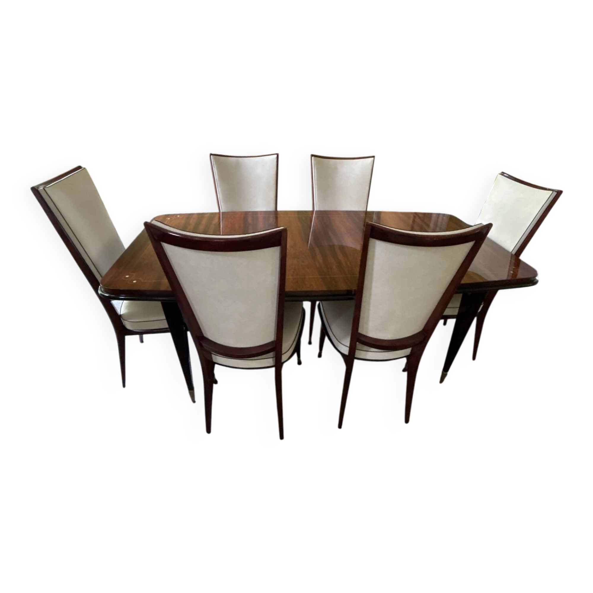 Rio Rosewood Dining Set & 6 Chairs – Art Deco / 1950s