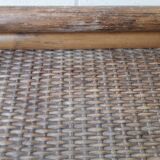 Wood and rattan tray