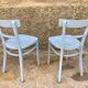 Pair of wooden chairs troquet