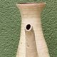 Vessel, jug, signed, 1950s, red terracotta, cream slip.