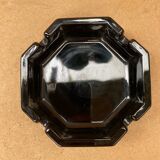 Old luminarc octime opaline noire ashtray made in france vintage